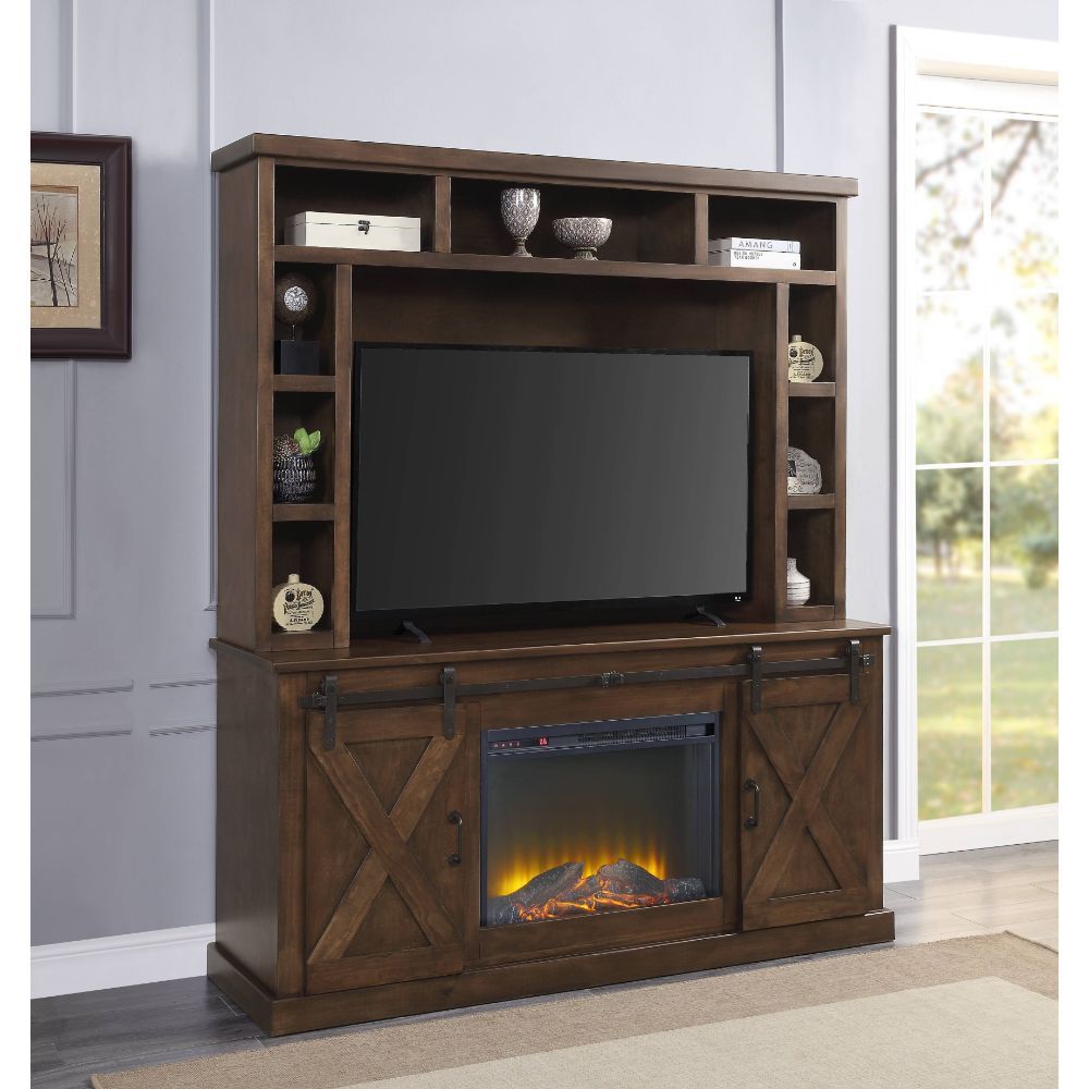 Aksel - Entertainment Center Include 91617Fir) - Walnut