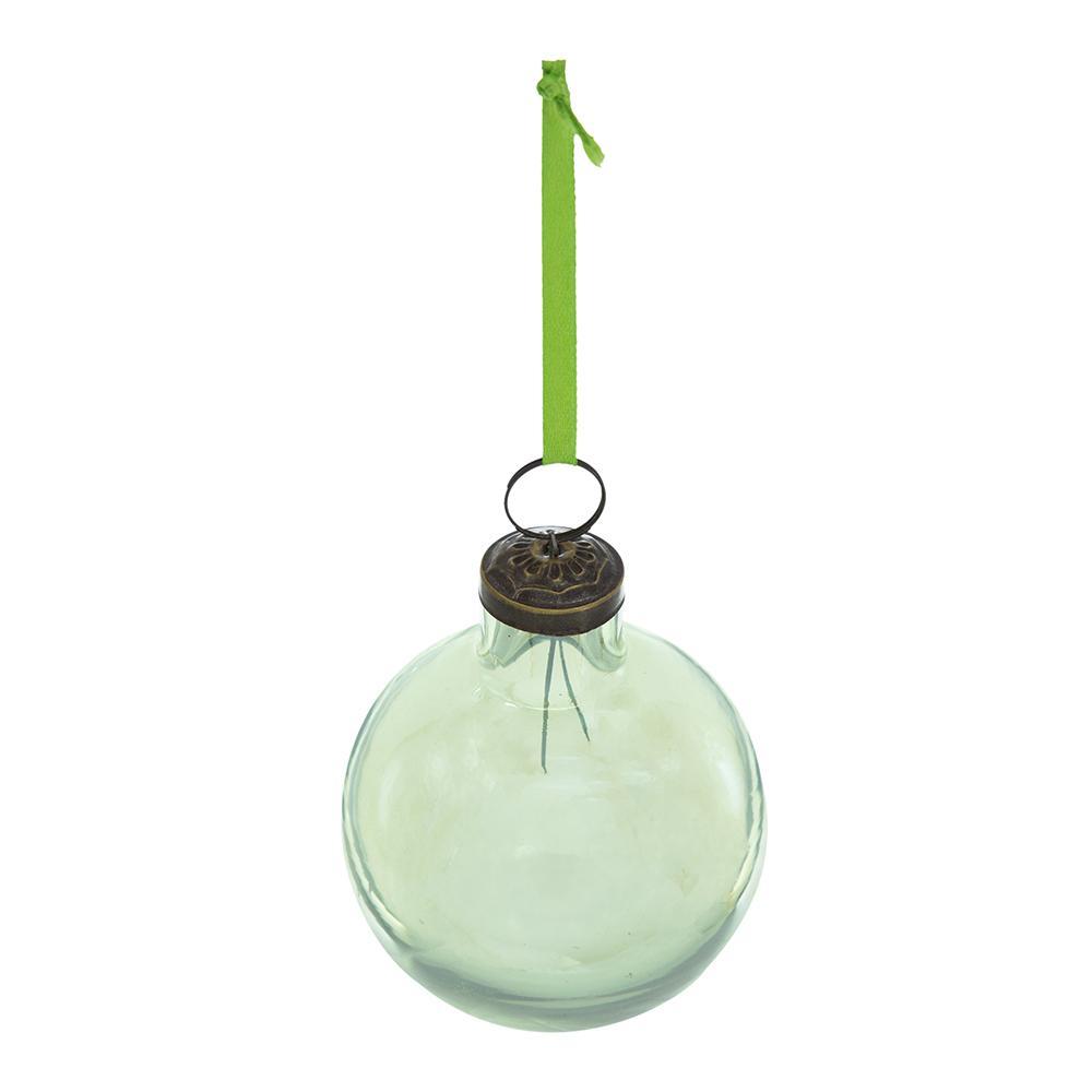Long Neck Ball Ornaments, Glass Decorative Hanging Ball Christmas Tree Ornaments For Holiday Party Decorations (Set of 12) - Green