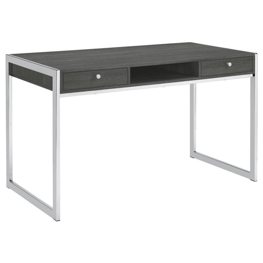 Coaster Fine Furniture Wallice - 2-Drawer Writing Desk - Weathered Gray | Meri Furniture