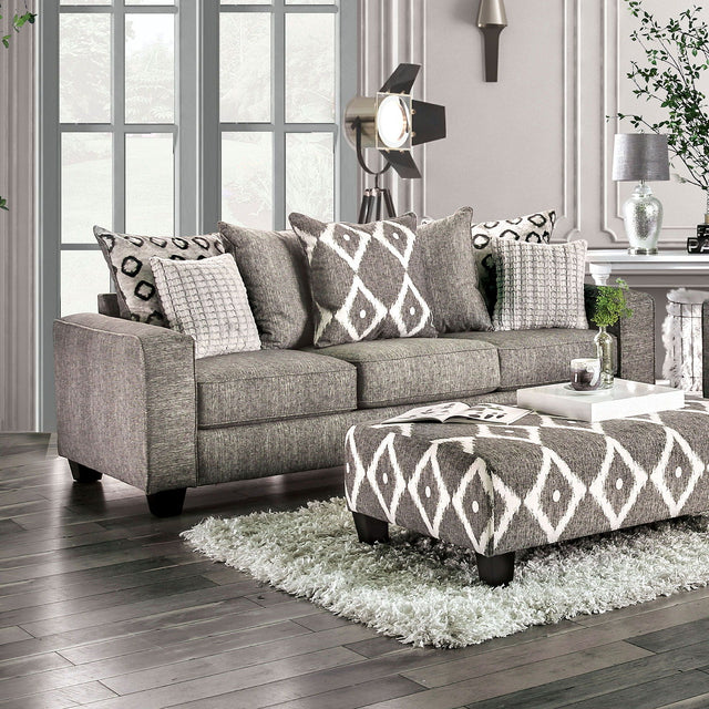 Furniture of America Basie - Sofa - Gray | Meri Furniture