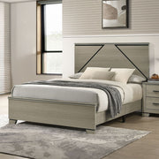 Joanna - Queen Bed With LED - Weathered Gray