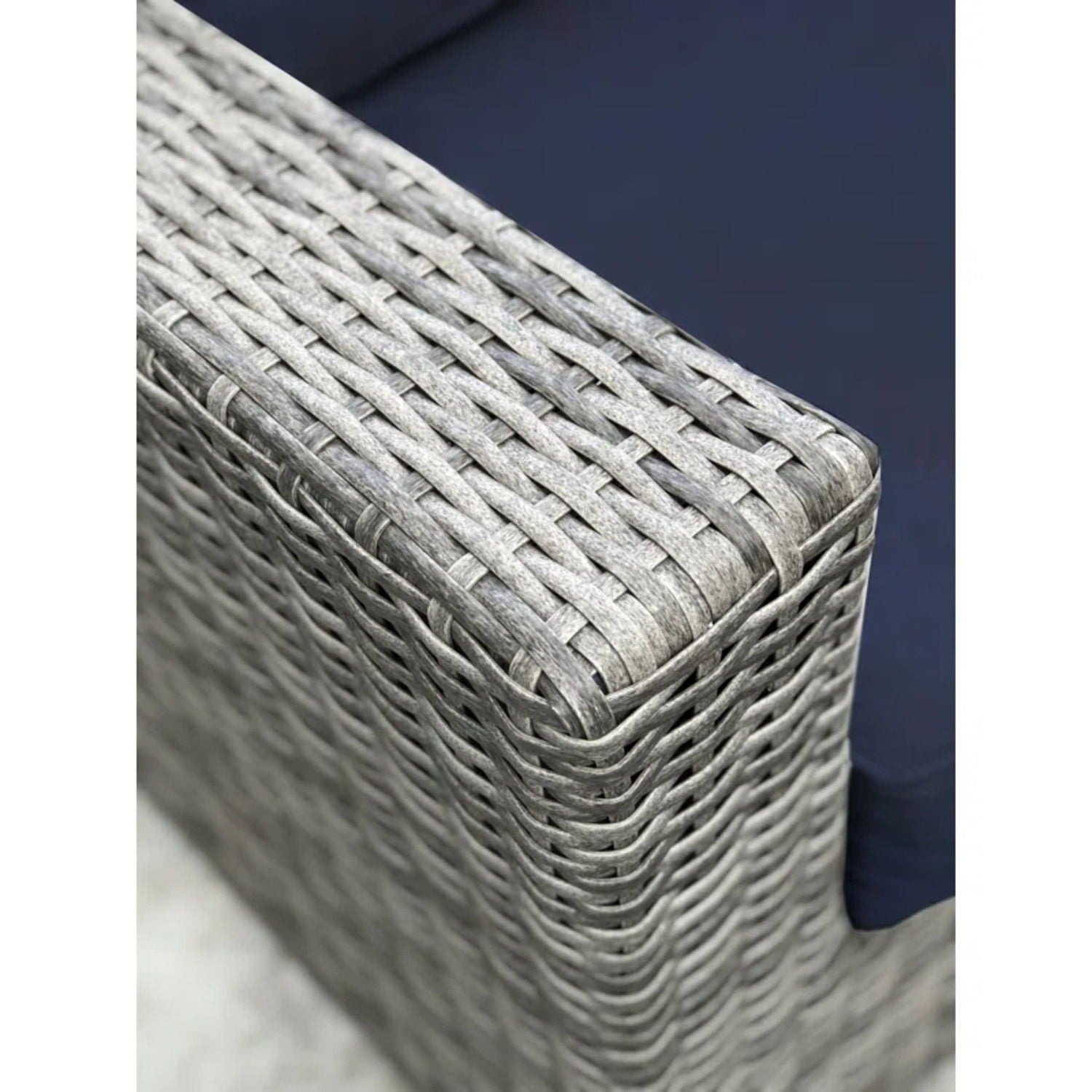 Seating Set With Cushions Handcrafted Wicker Design