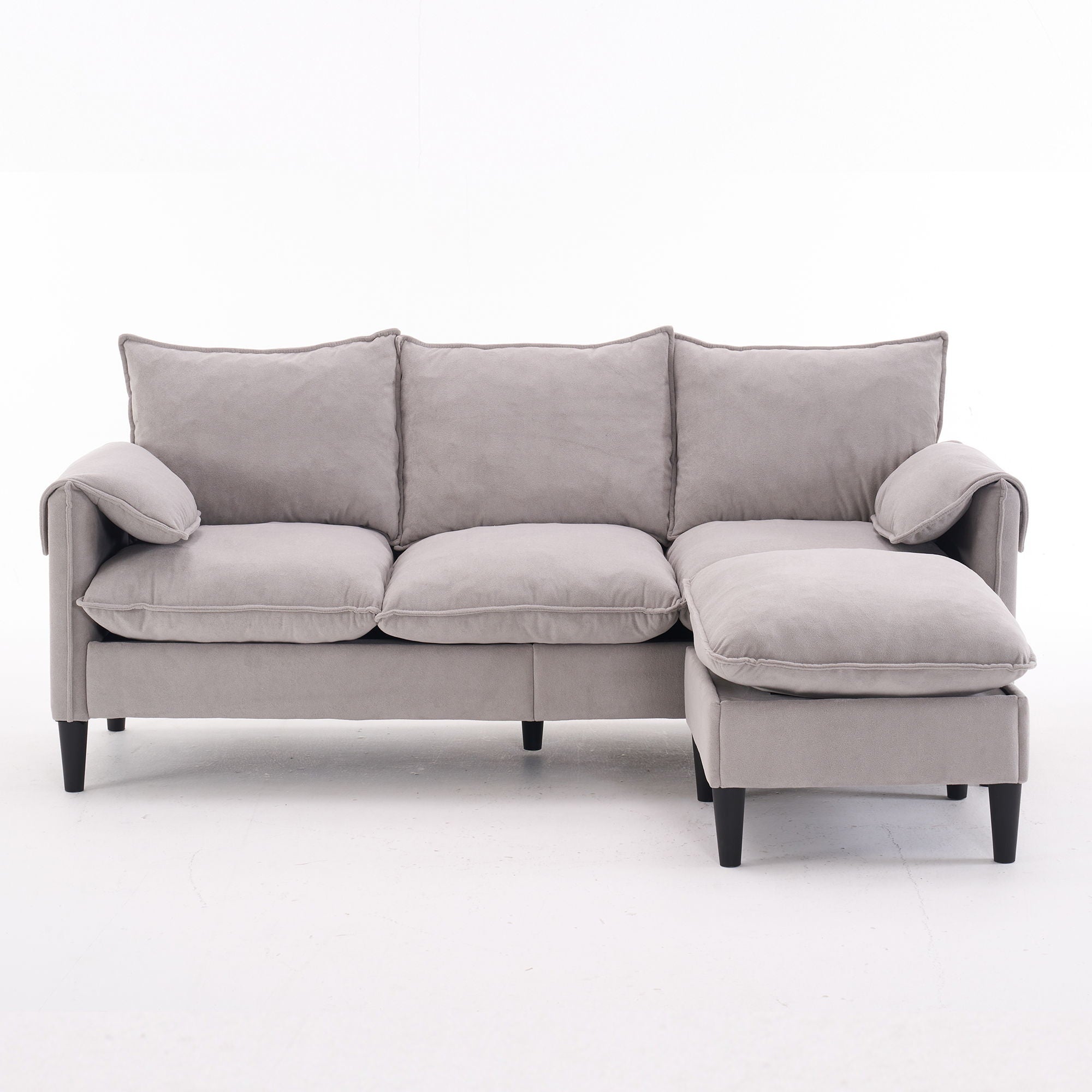 Convertible Combination Sofa With Footstools With Storage
