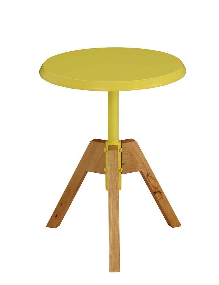 ACME Lumina - End Table - Yellow & Natural | Meri Furniture
