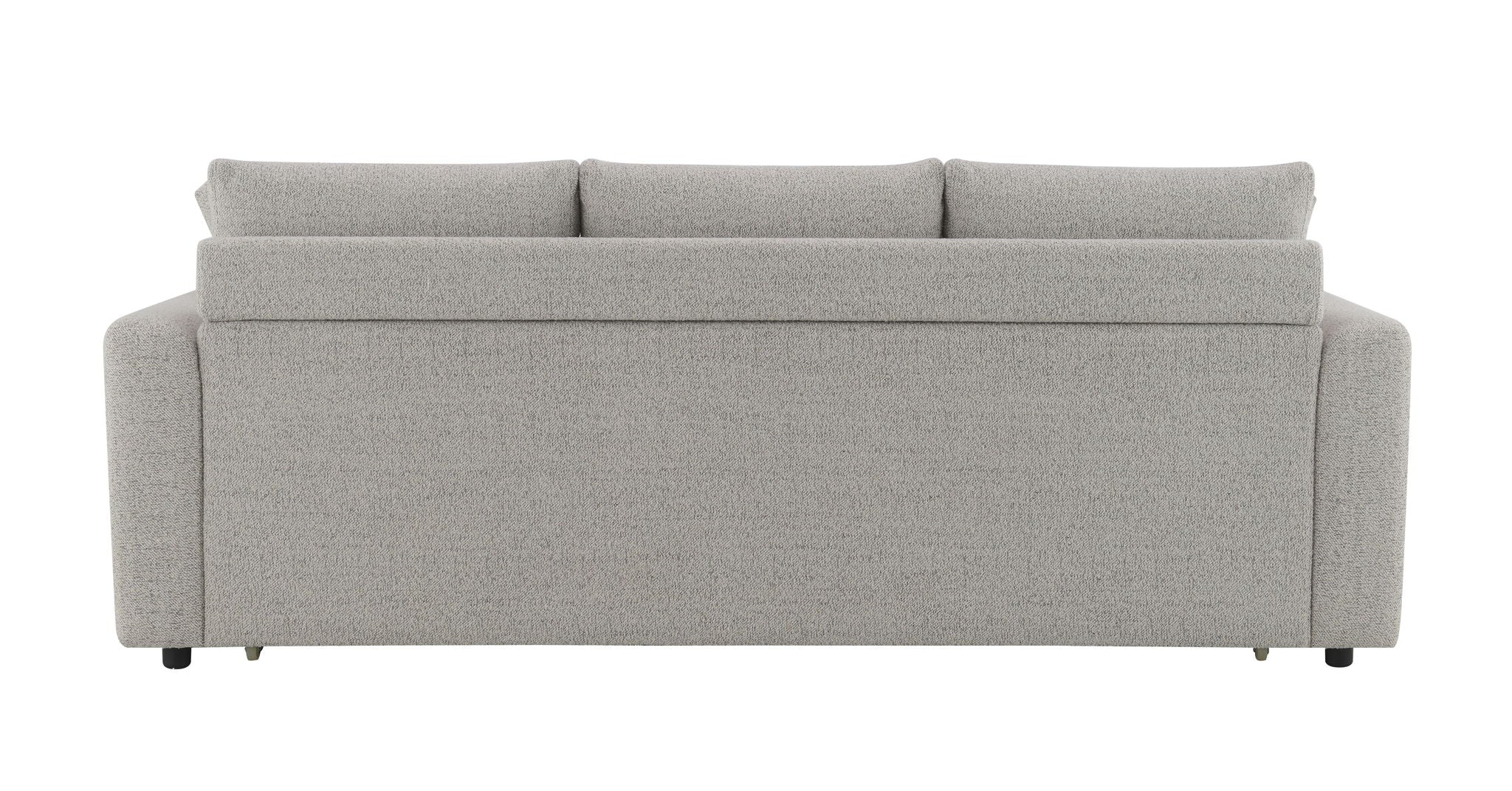 Connie - Boucle Sleeper Sectional Sofa With 2 Toss Pillows - Beige