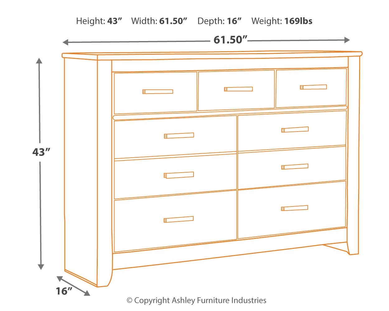 Ashley Furniture Brinxton - Dresser | Meri Furniture