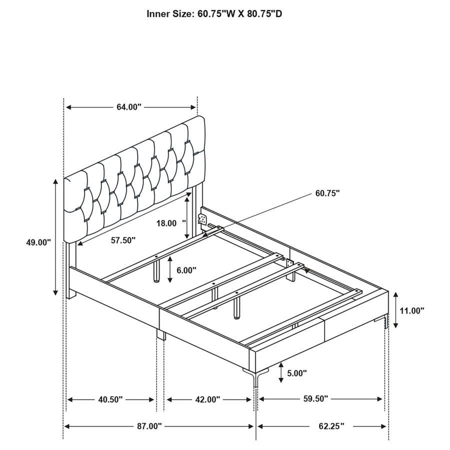 Coaster Fine Furniture Kendall - Panel Upholstered Bed | Meri Furniture