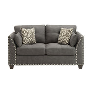 ACME Laurissa - Loveseat - Light Charcoal Linen | Meri Furniture