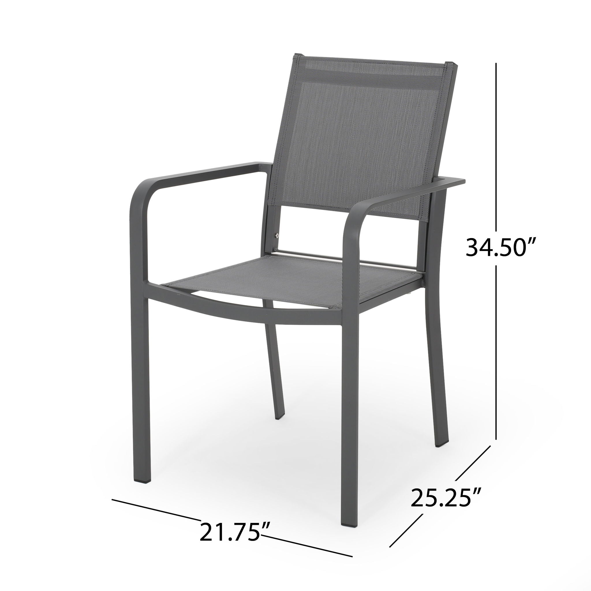 Waterfal - Outdoor Aluminum Dining Chair With Mesh Seat (Set of 2)