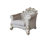 Vendom II - Chair - Two Tone Ivory Fabric & Antique Pearl Finish