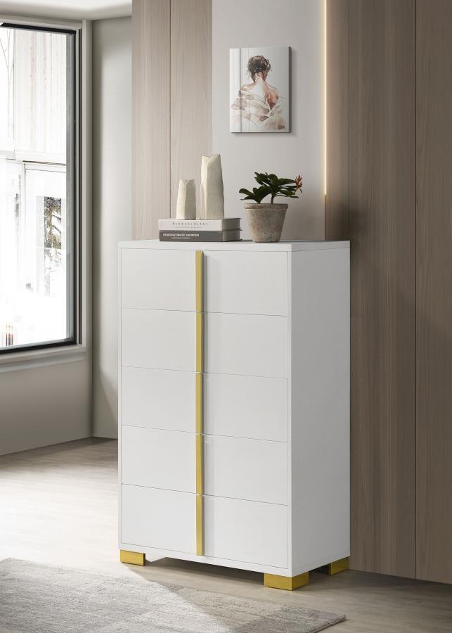 Coaster Fine Furniture Marceline - 5-Drawer Bedroom Chest | Meri Furniture