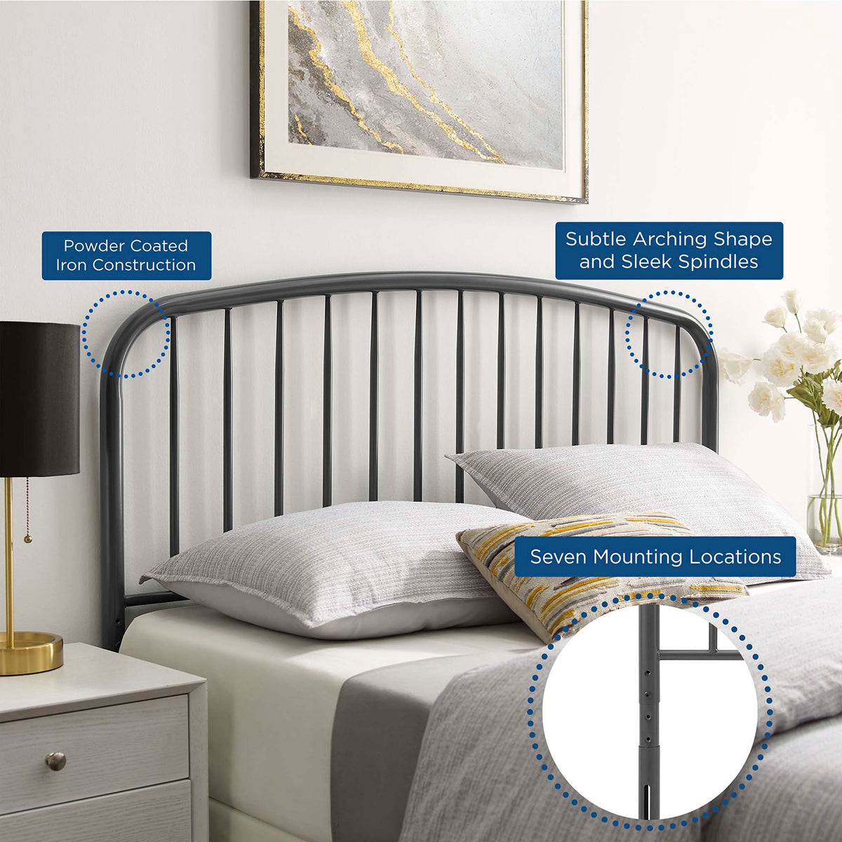 Nova Metal King Headboard by Modway