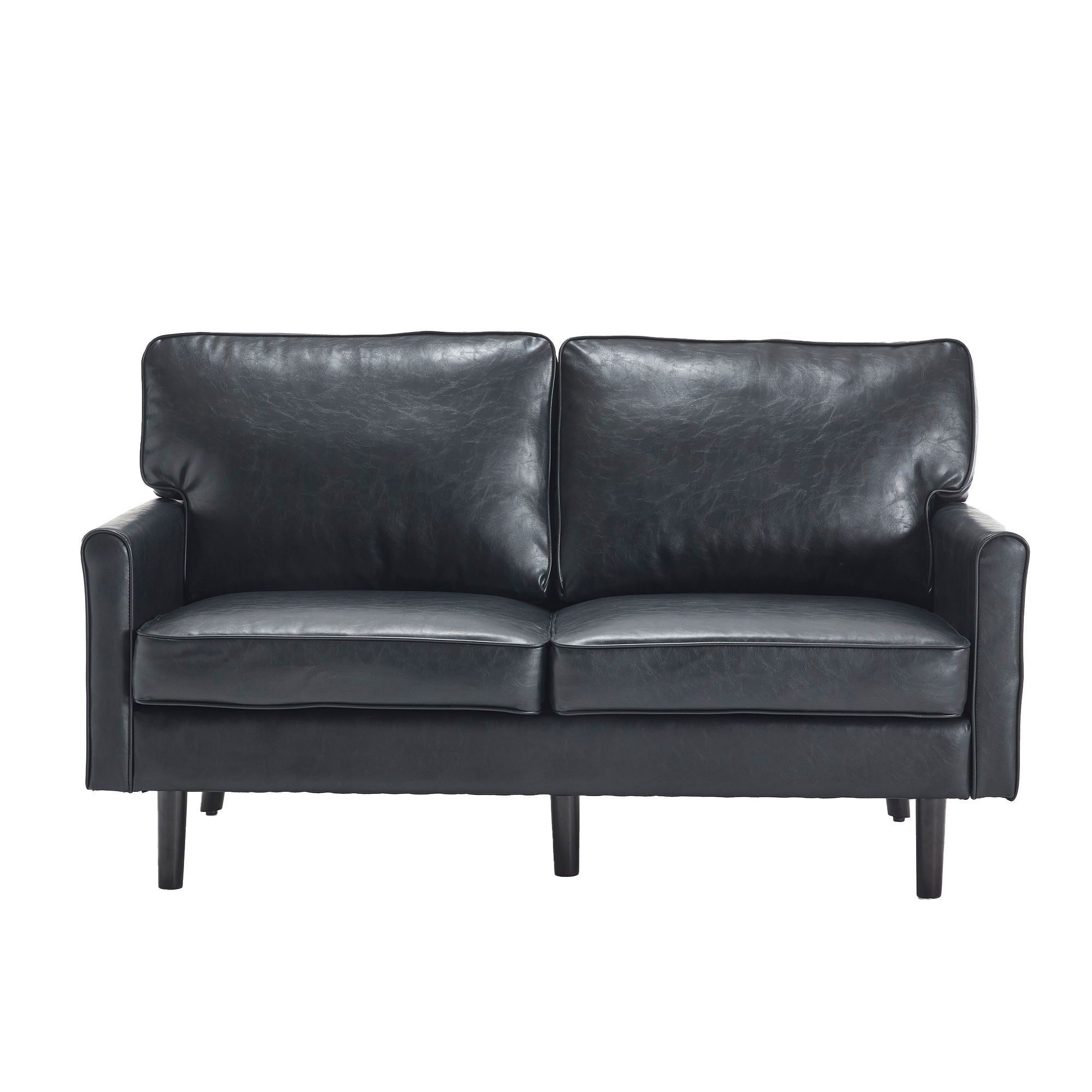 Mid Century Modern Loveseat Sofa With USB Ports, Removable Pillow Cover