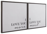 Ashley Furniture Adline - Black / White - Wall Art Set (Set of 2) | Meri Furniture