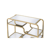 Astrid - Accent Table - Gold & Mirror