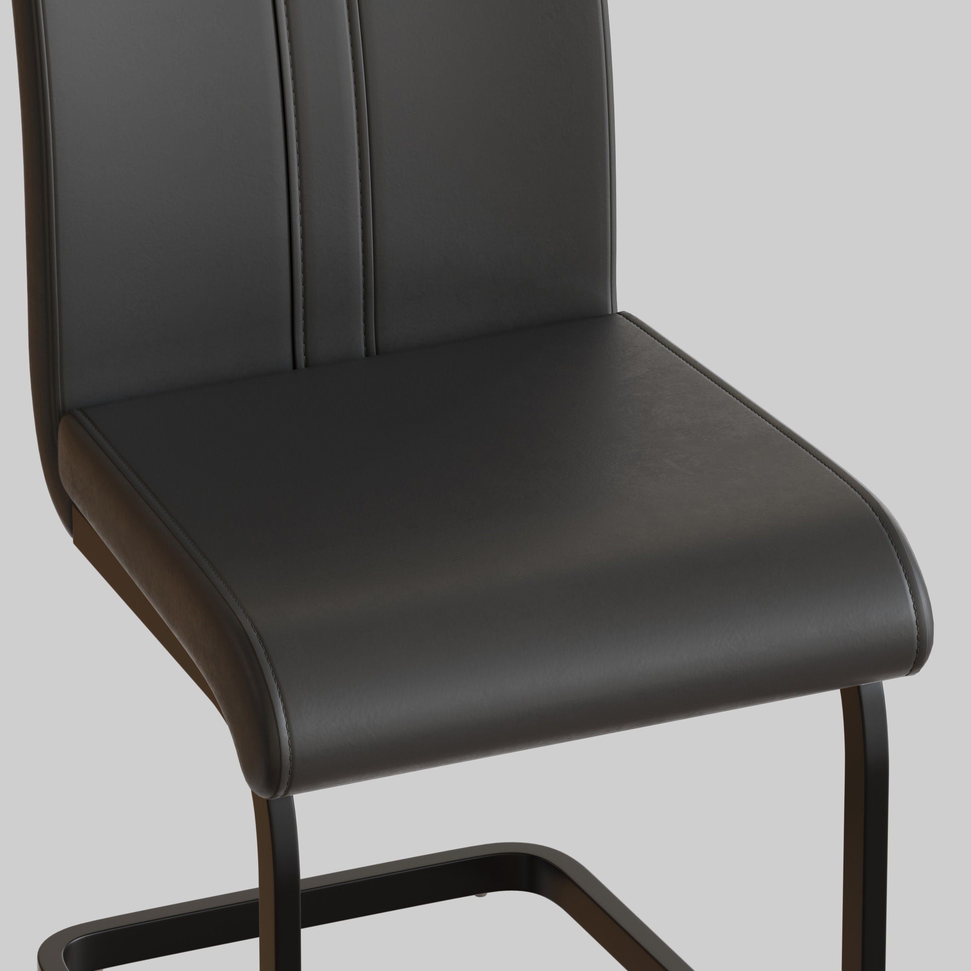 Modern Dining Chairs With High Back Upholstered Design Metal Legs