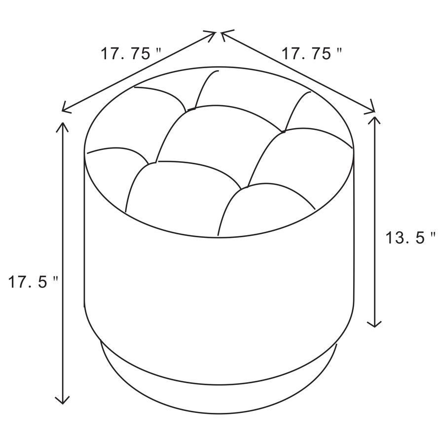 Coaster Fine Furniture Bowman - Round Upholstered Tufted Swivel Ottoman | Meri Furniture