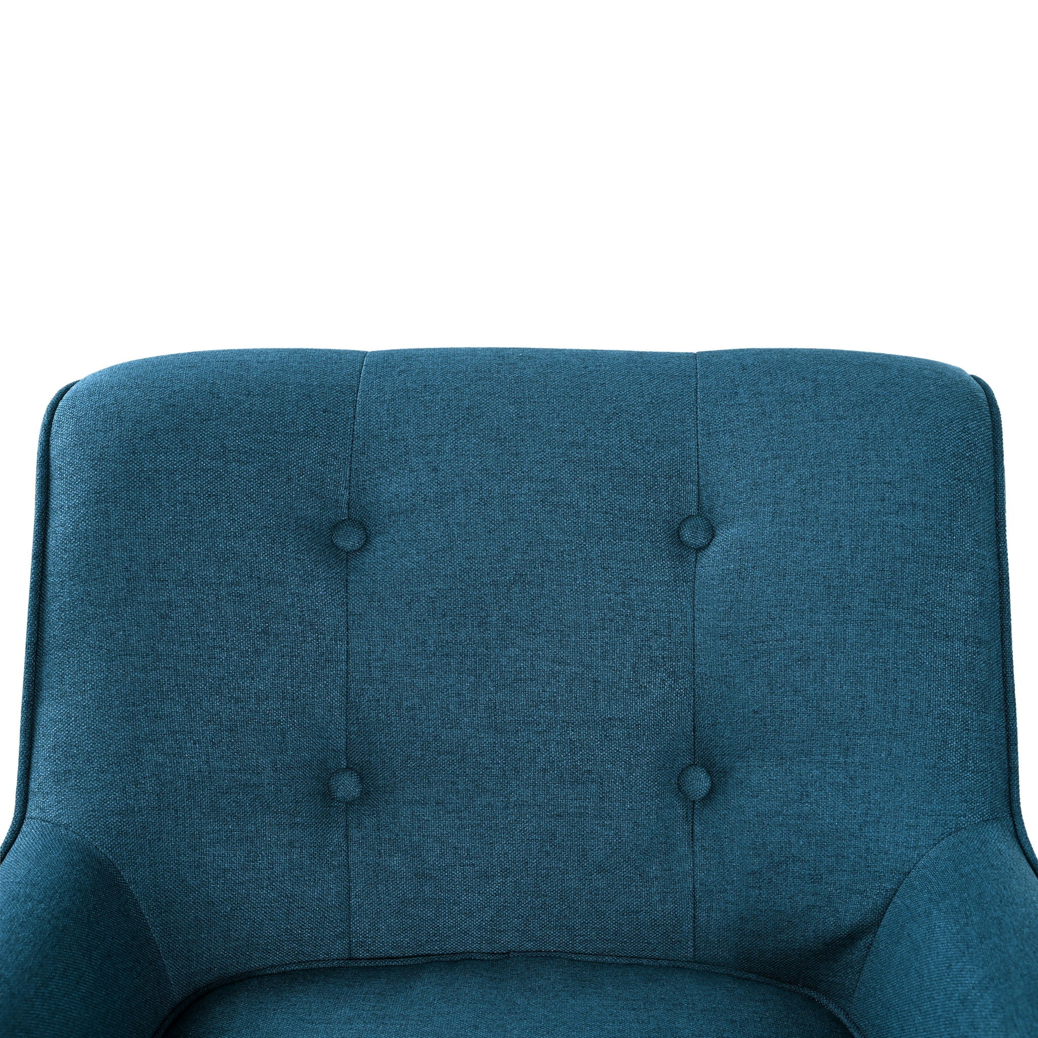 Modern Arm Chair With Tufted Back And Wooden Legs