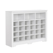 24 Shoe Cubby Console, Shoe Cabinet - White