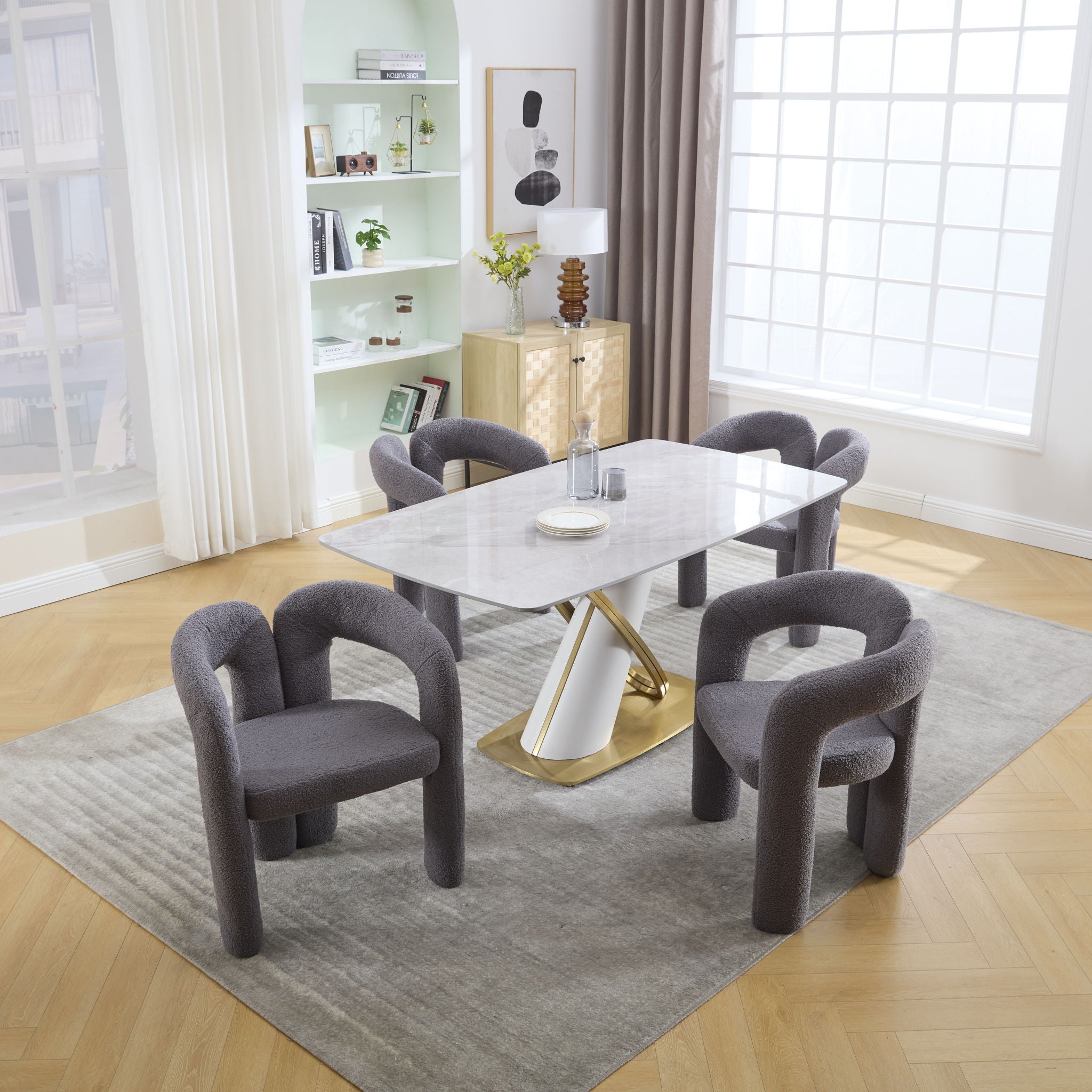 Coolmore Contemporary Designed Accent / Dining Chair With Armrests