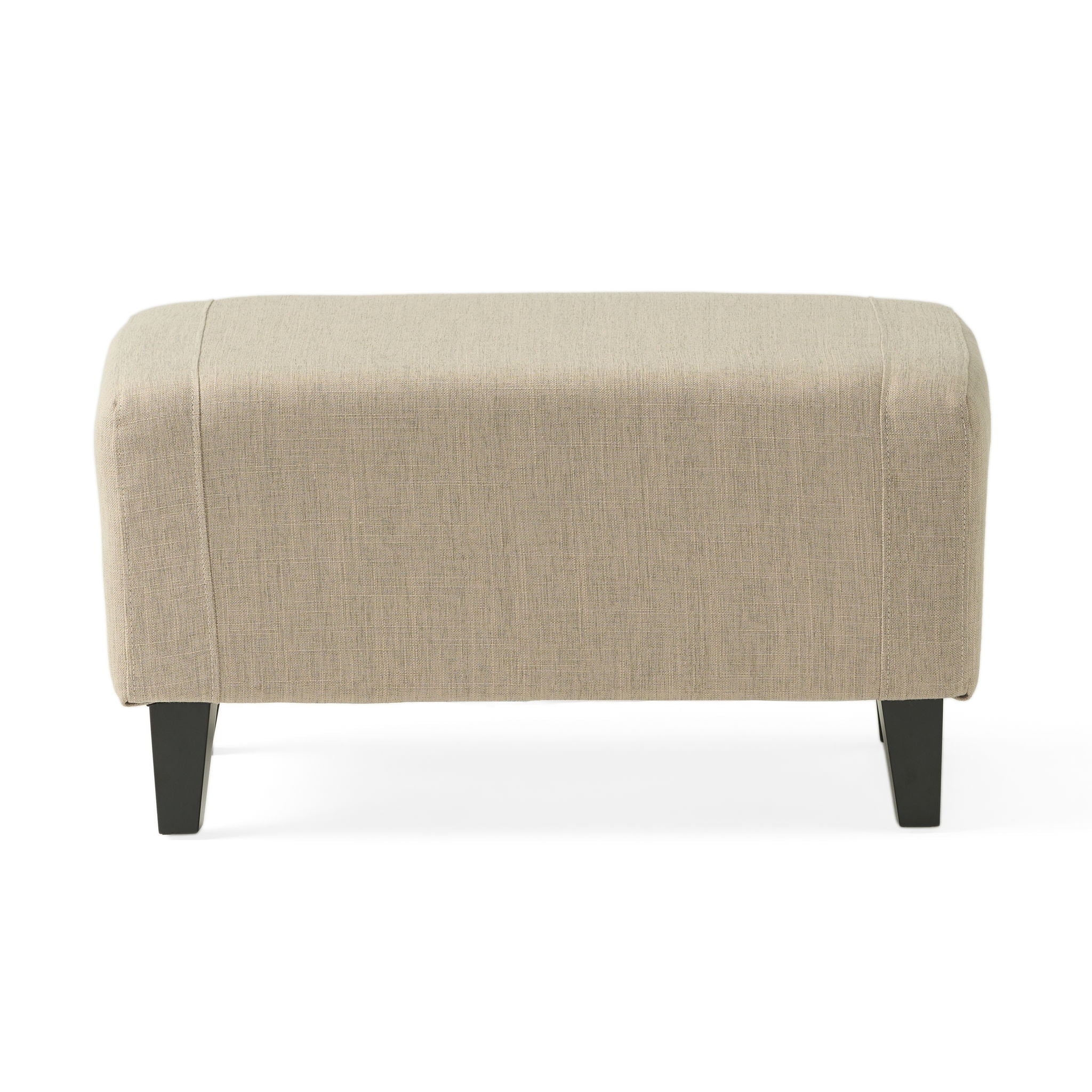 Elegant Upholstered Armchair With Ottoman Set - Beige