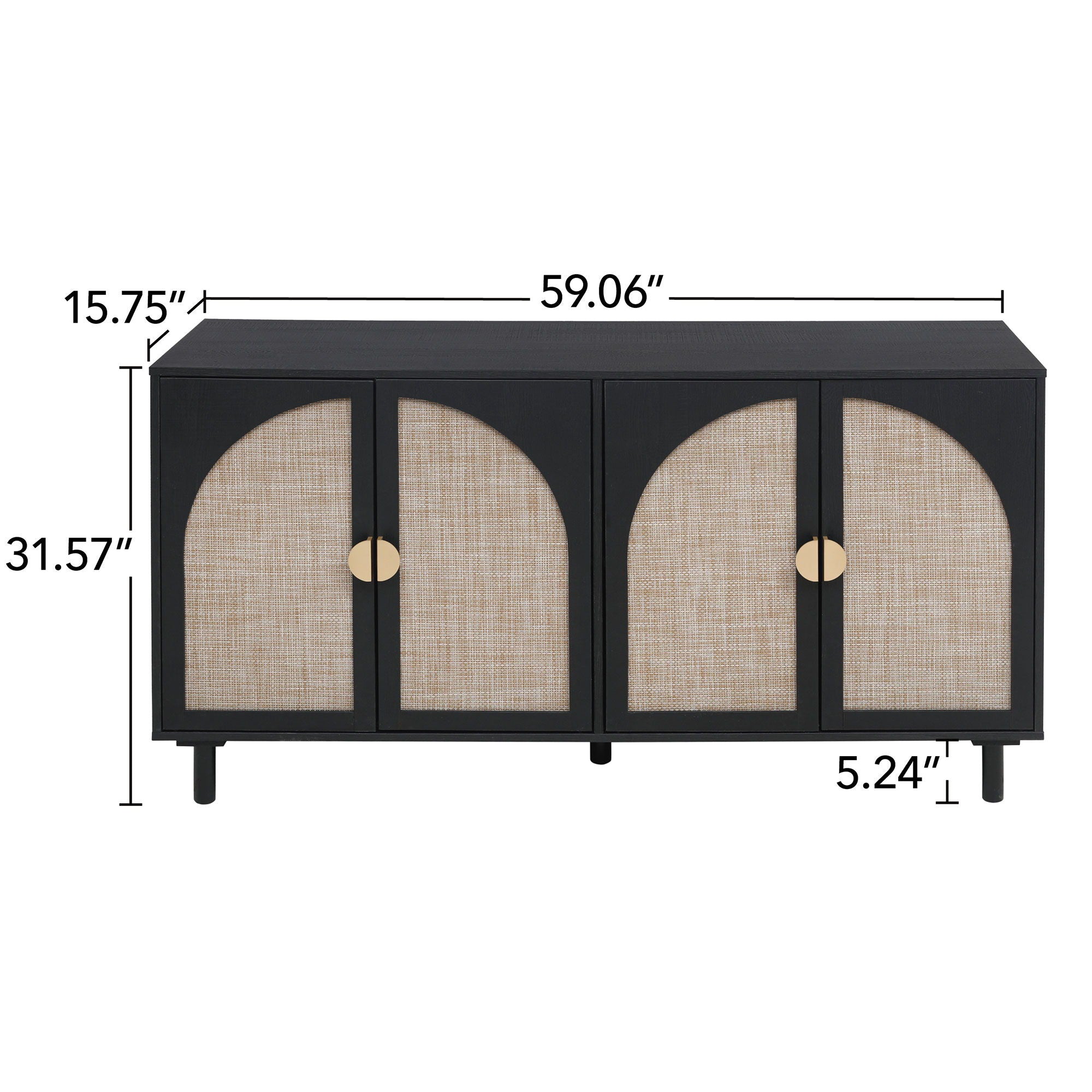 4 Door Cabinet, Customizable Storage System