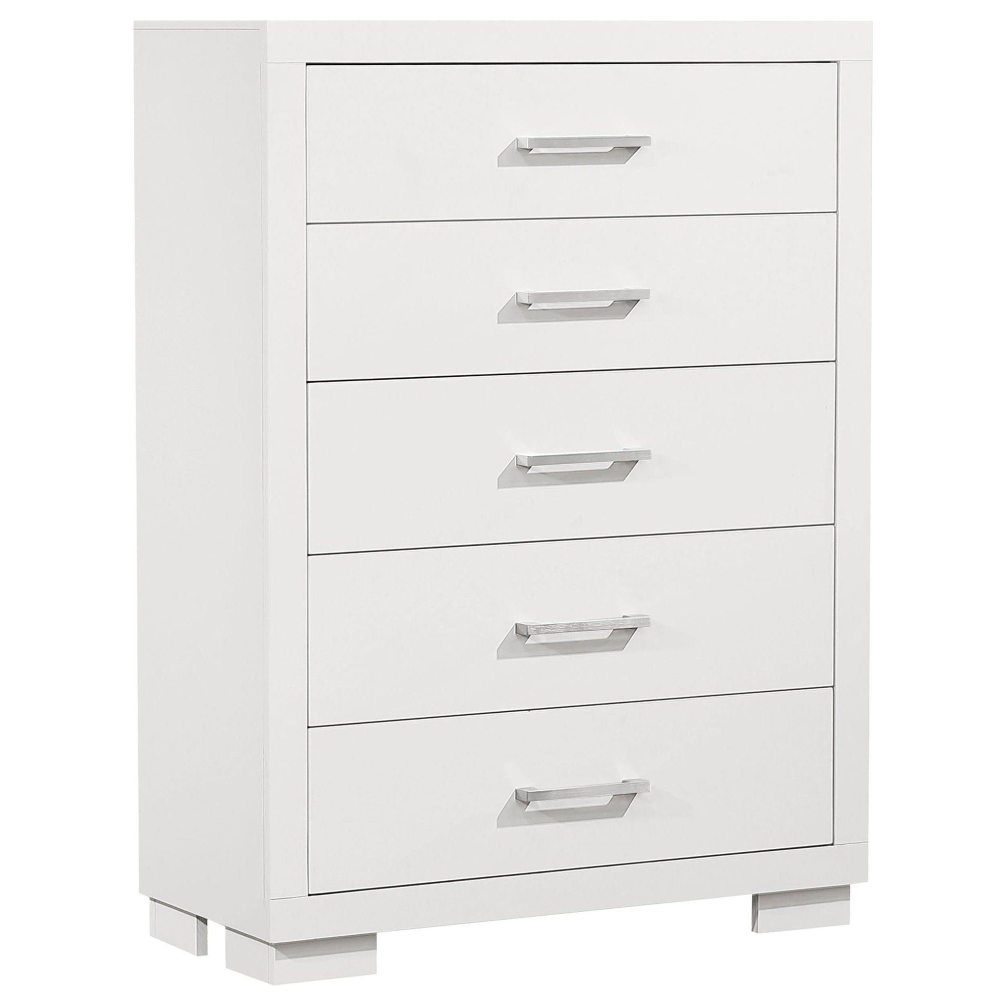 Jessica 6-piece Eastern King LED Bedroom Set Snow White