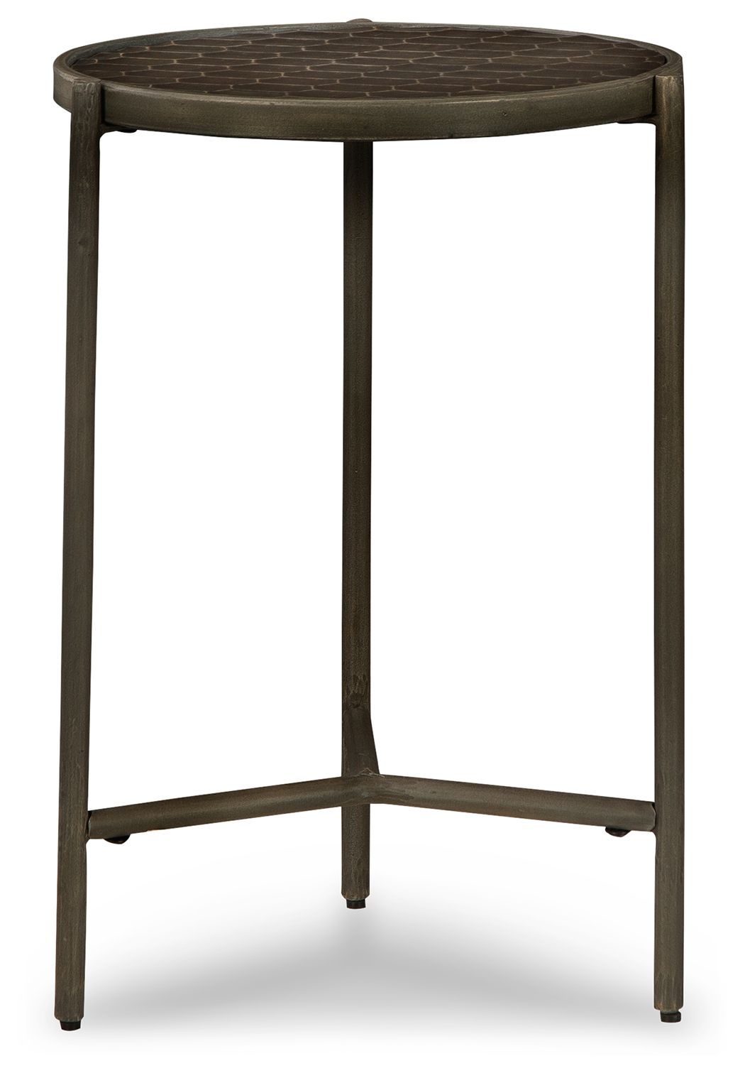 Signature Design by Ashley® Doraley - Brown / Gray - Round Side End Table | Meri Furniture