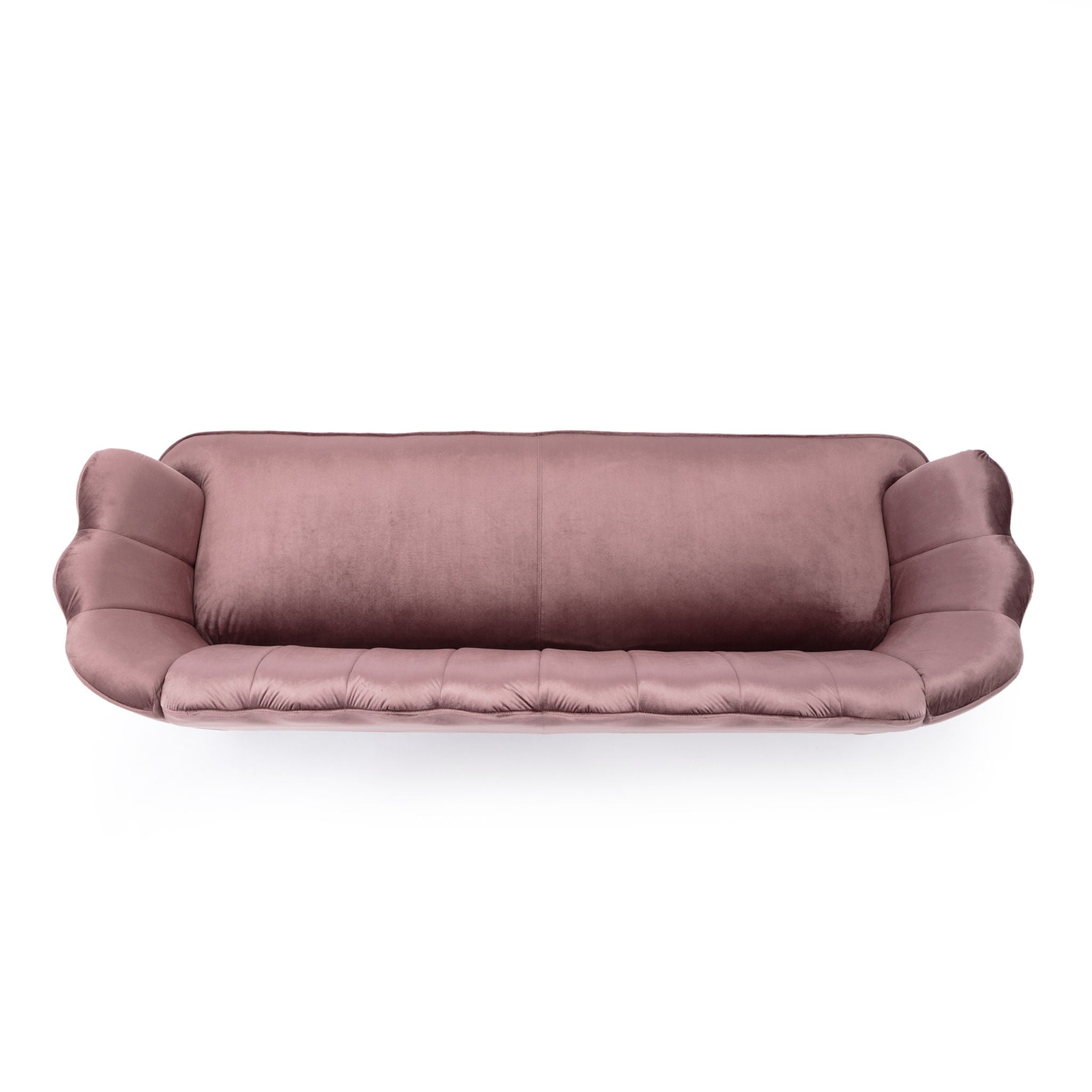 Modern Glam 3 Seater Sofa With Velvet Texture