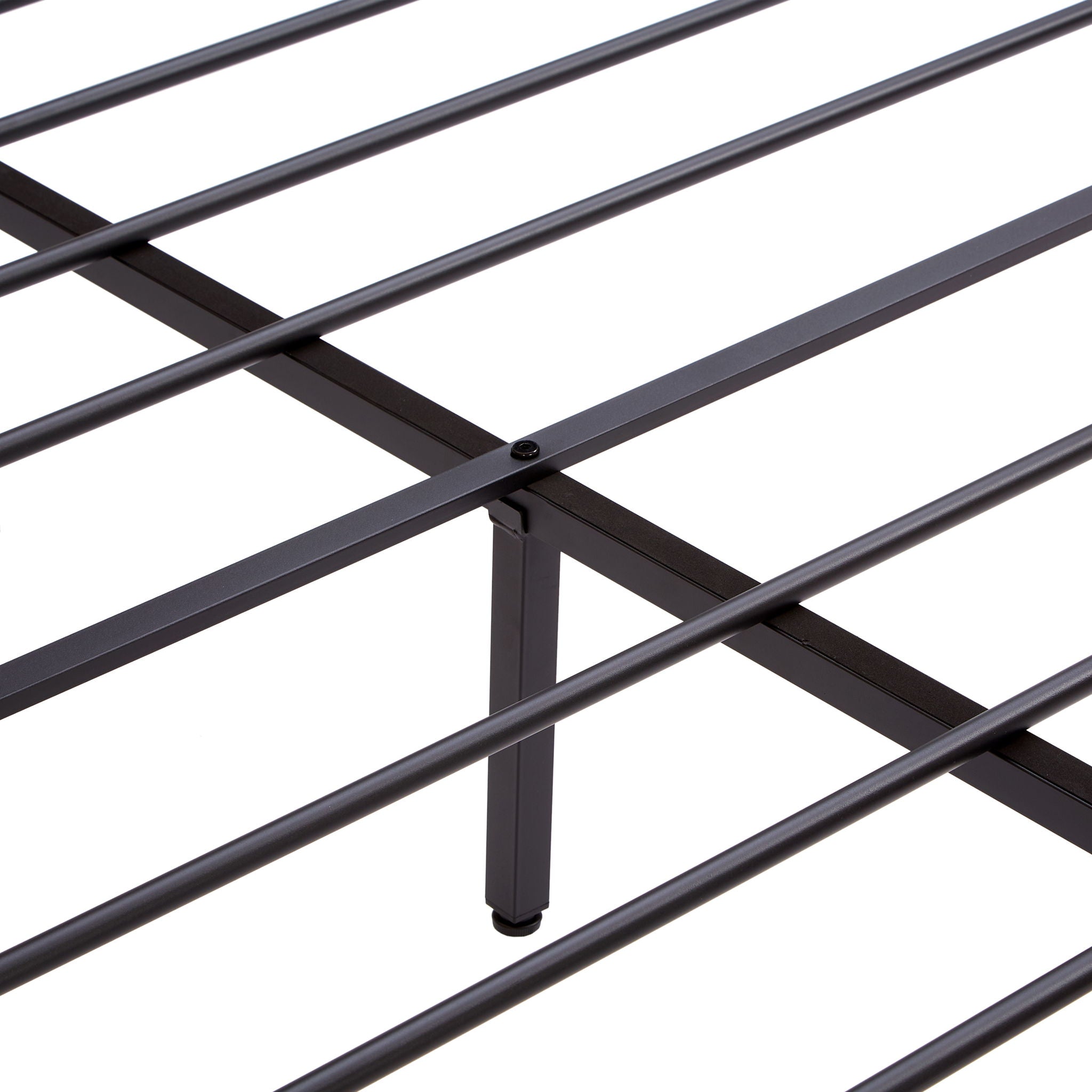 Modern Metal Platform Bed Frame With Wooden Headboard, USB Charging, LED Lights, And Storage