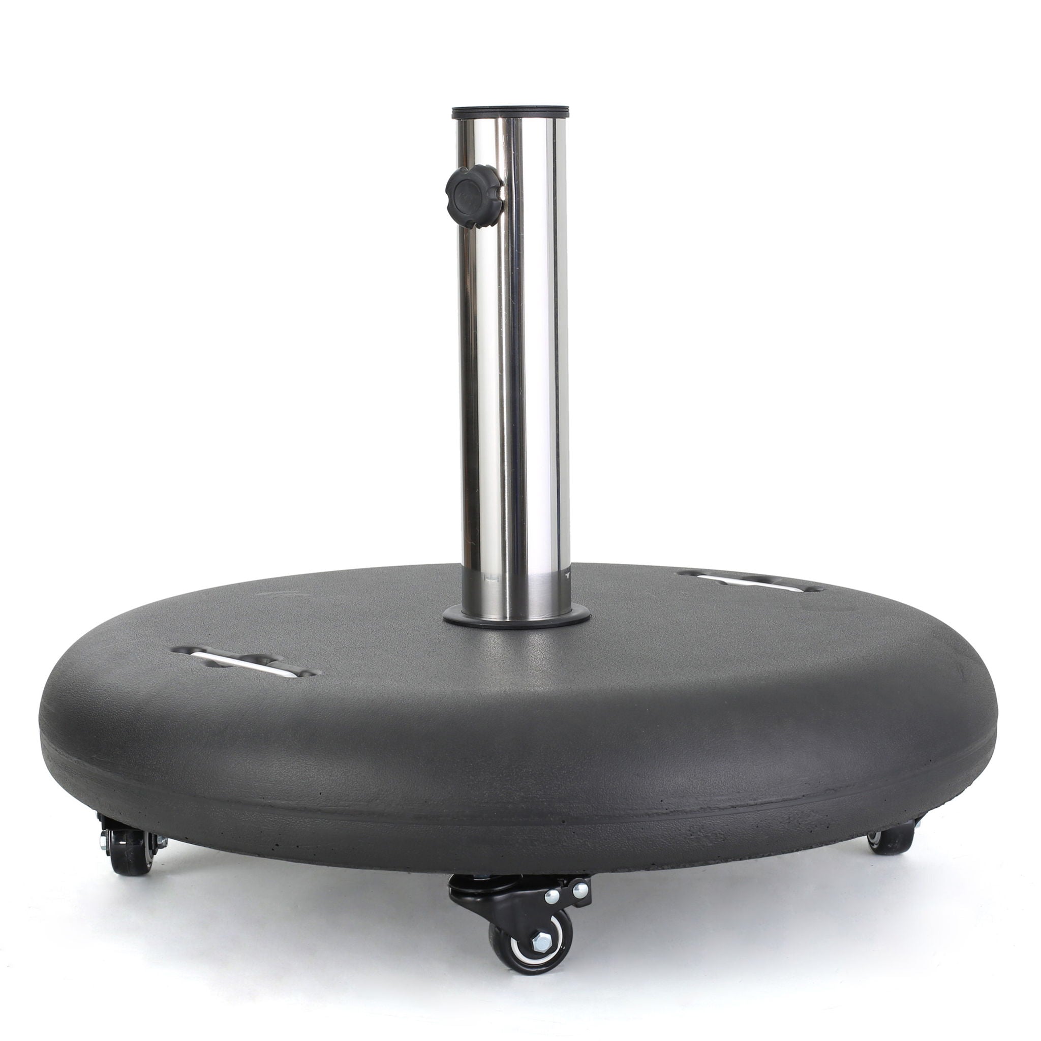 Wheelie - Round Umbrella Base With Stainless Steel Holder