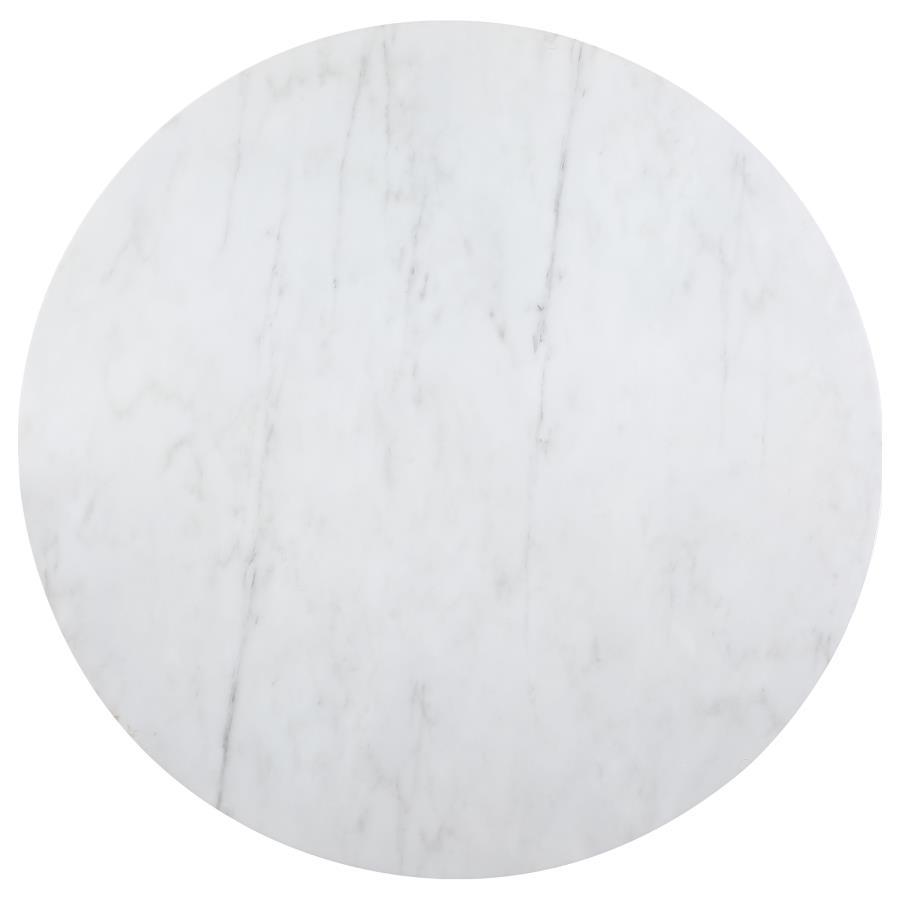 Coaster Fine Furniture Ambrose - Round Marble Top Dining Table - Brushed Gold | Meri Furniture
