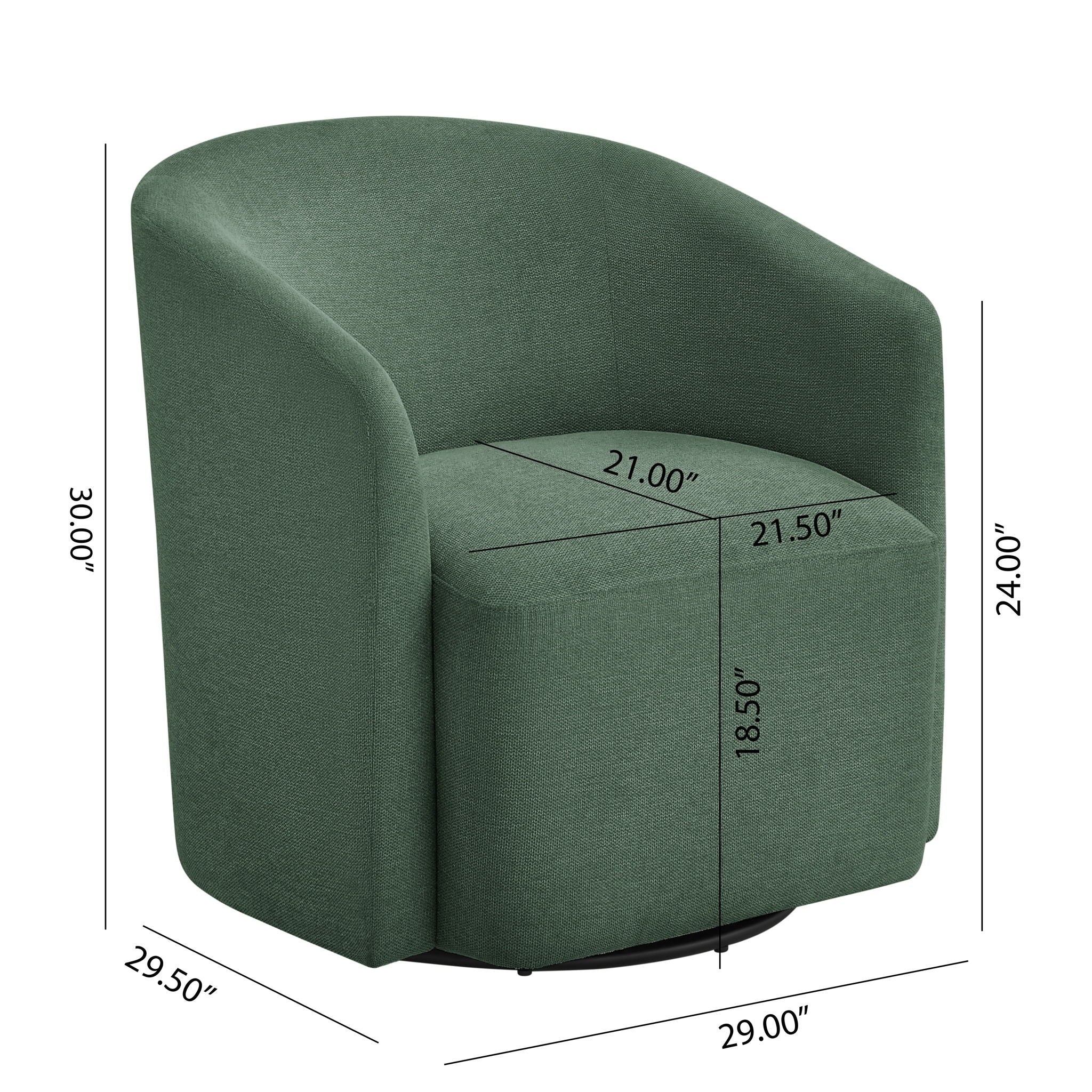 Ardena - Modern Swivel Barrel Chair
