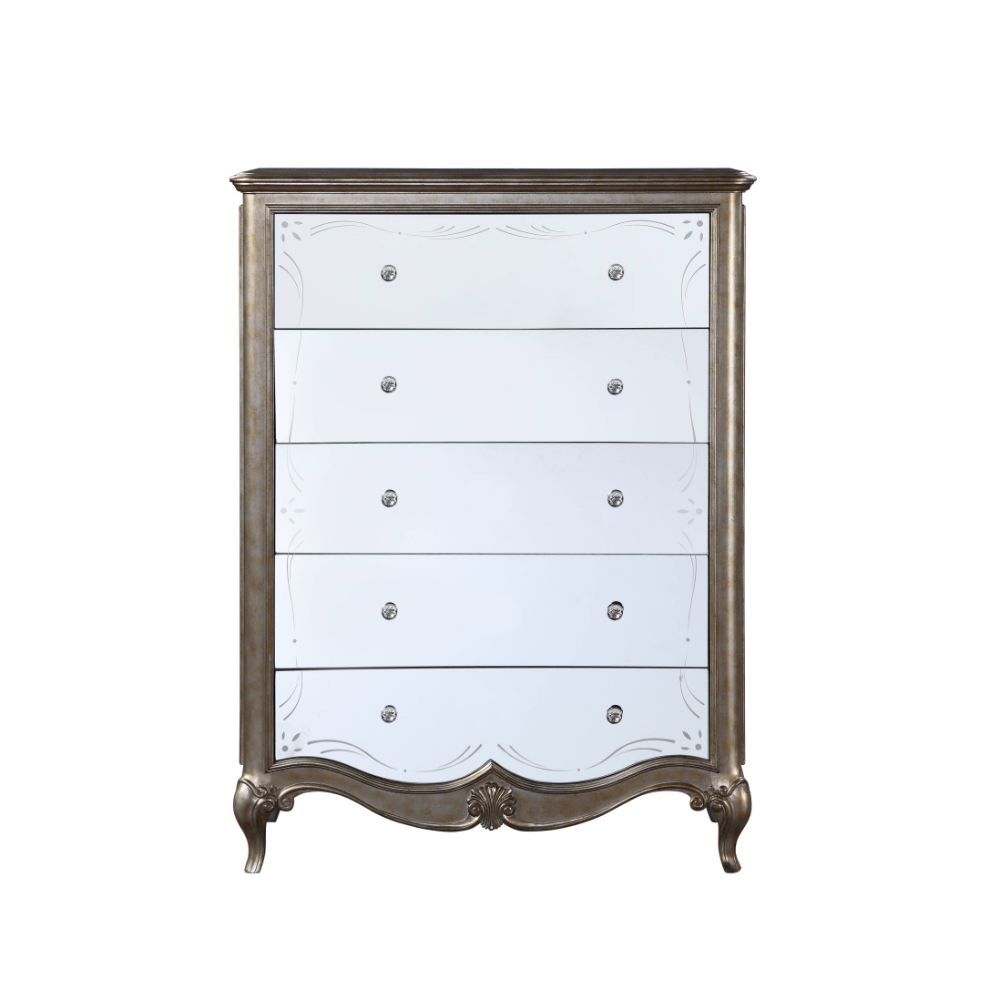 ACME Esteban - Chest - Antique Champagne | Meri Furniture