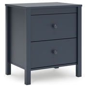 Signature Design by Ashley® Simmenfort - Navy Blue - Two Drawer Night Stand | Meri Furniture