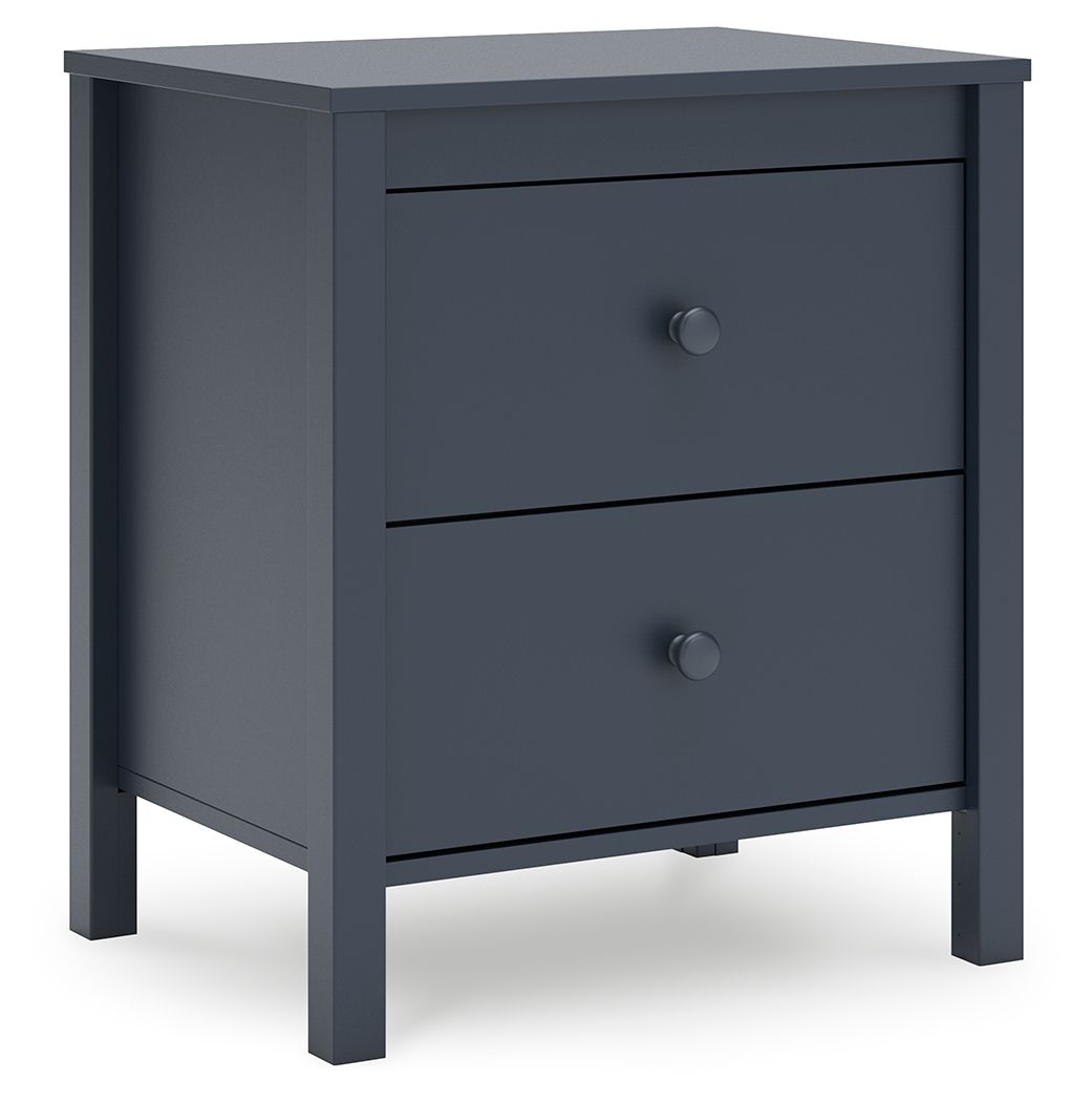 Signature Design by Ashley® Simmenfort - Navy Blue - Two Drawer Night Stand | Meri Furniture