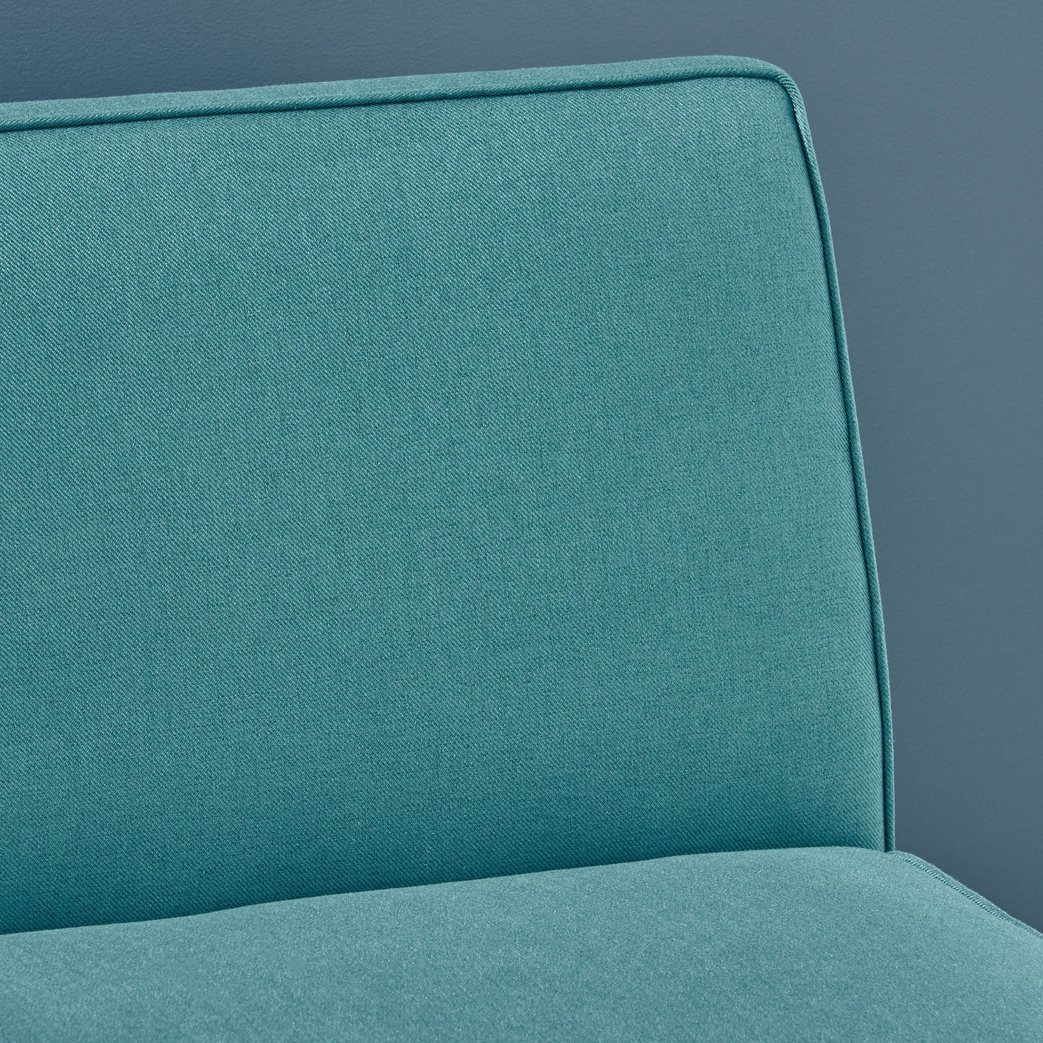 Contemporary Loveseat With Upholstered Fabric And Birch Wood Legs