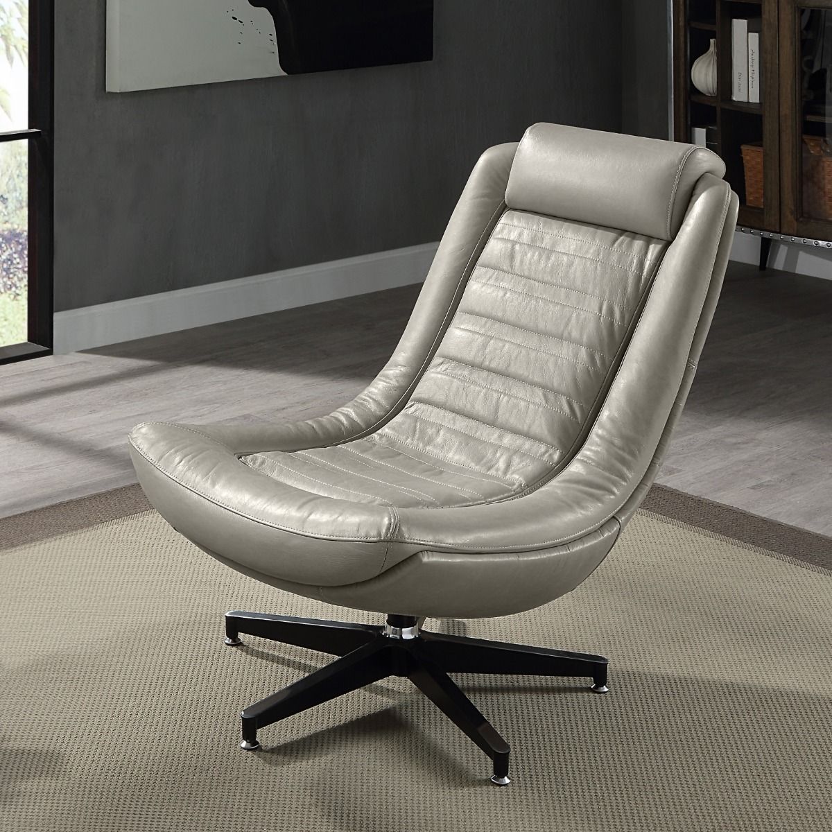ACME Piran - Accent Chair With Swivel - Twilight | Meri Furniture