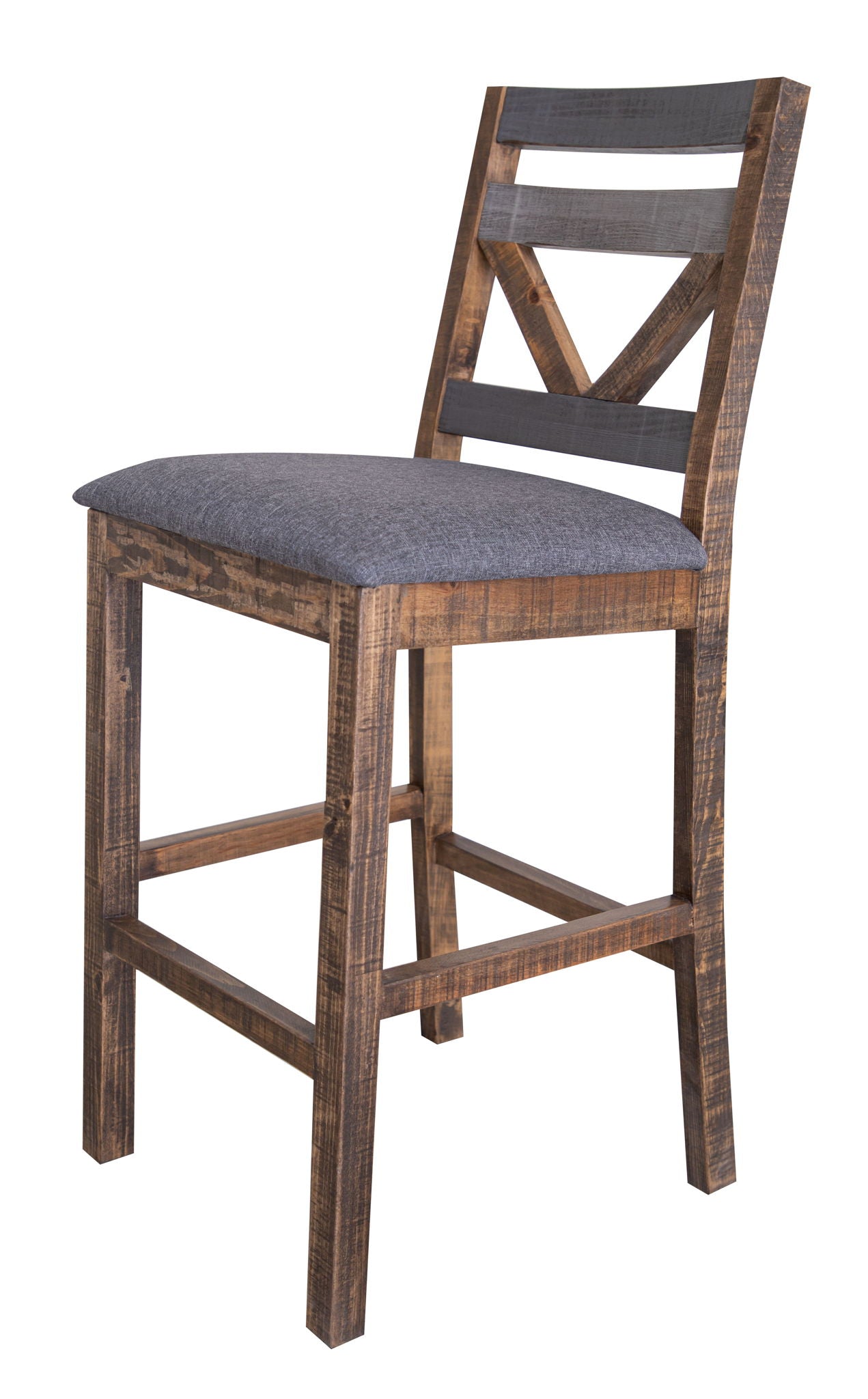 Loft - Barstool (Set of 2) - Two Tone Gray / Brown