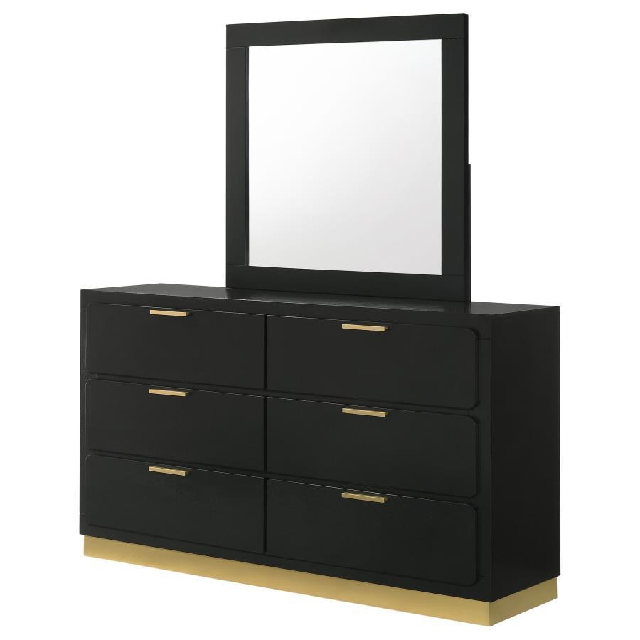 Coaster Fine Furniture Caraway - 6-Drawer Bedroom Dresser With Mirror | Meri Furniture