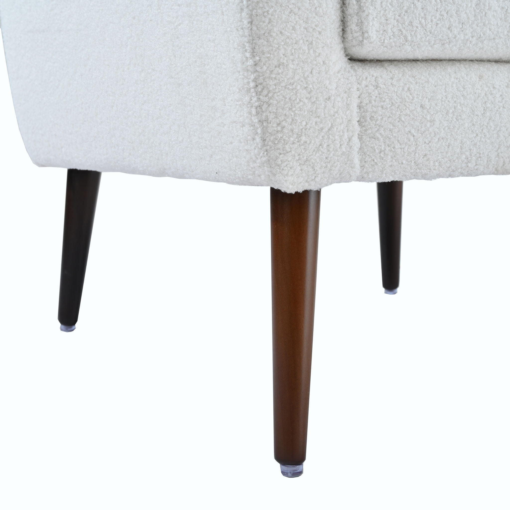 Modern Accent Chair, Chenille Arm Chairs For Living Room, Upholstered Mordern Armchair, Comfy Soft Padded Lounge Chair In Small Space, Bedroom, With Pillow, Solid Wood Leg