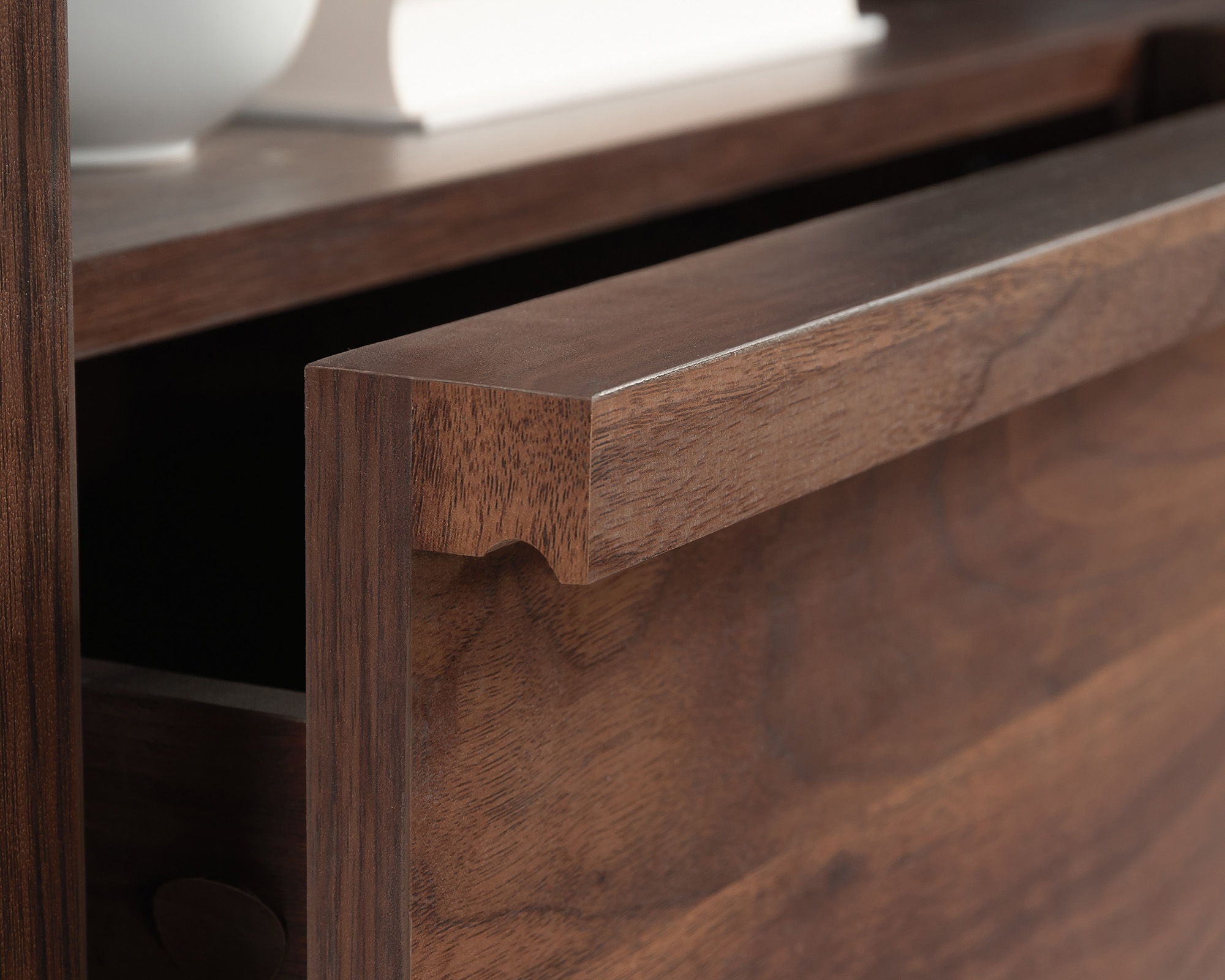 TV Credenza with Drawers in Grand Walnut