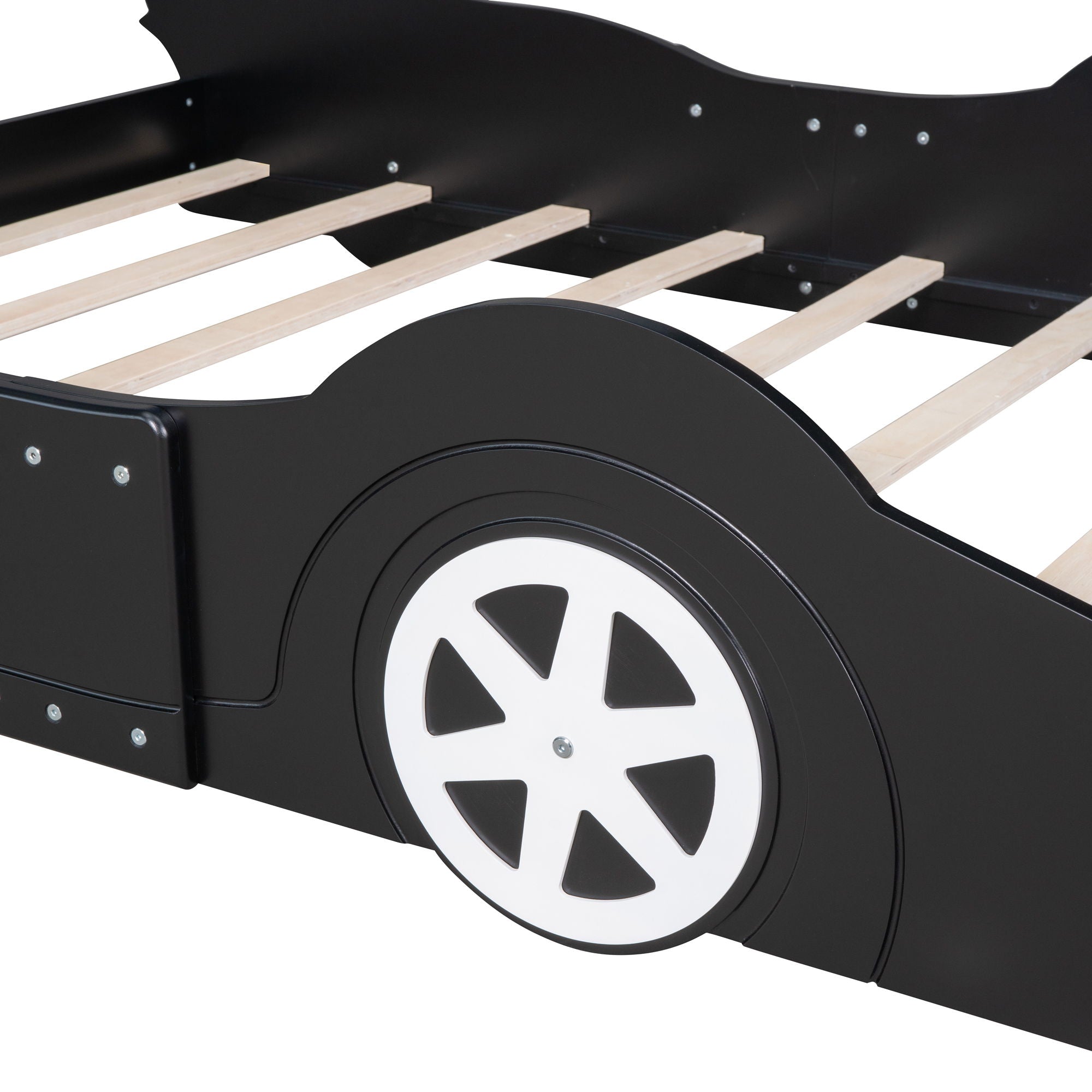 Race Car Shaped Platform Bed & Wheels