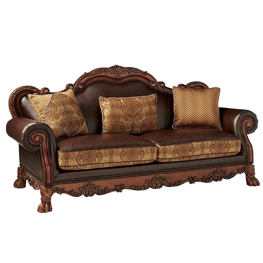 ACME Dresden - Sofa - Bone PU & Gold Patina | Meri Furniture