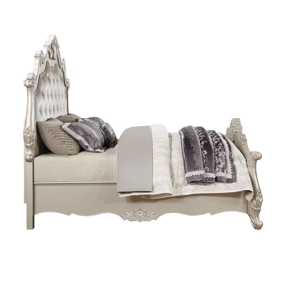 ACME Exclusive Design Box Spring Required Padded Headboard & Footboard Button Tufted Drawer: Dovetail, Full Extension, Metal Side Glide, Safety Stop Included | Meri Furniture