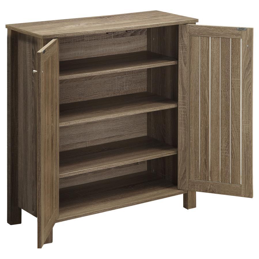Coaster Fine Furniture Marisa - 4-Shelf Engineered Wood Shoe Cabinet - Dark Taupe | Meri Furniture