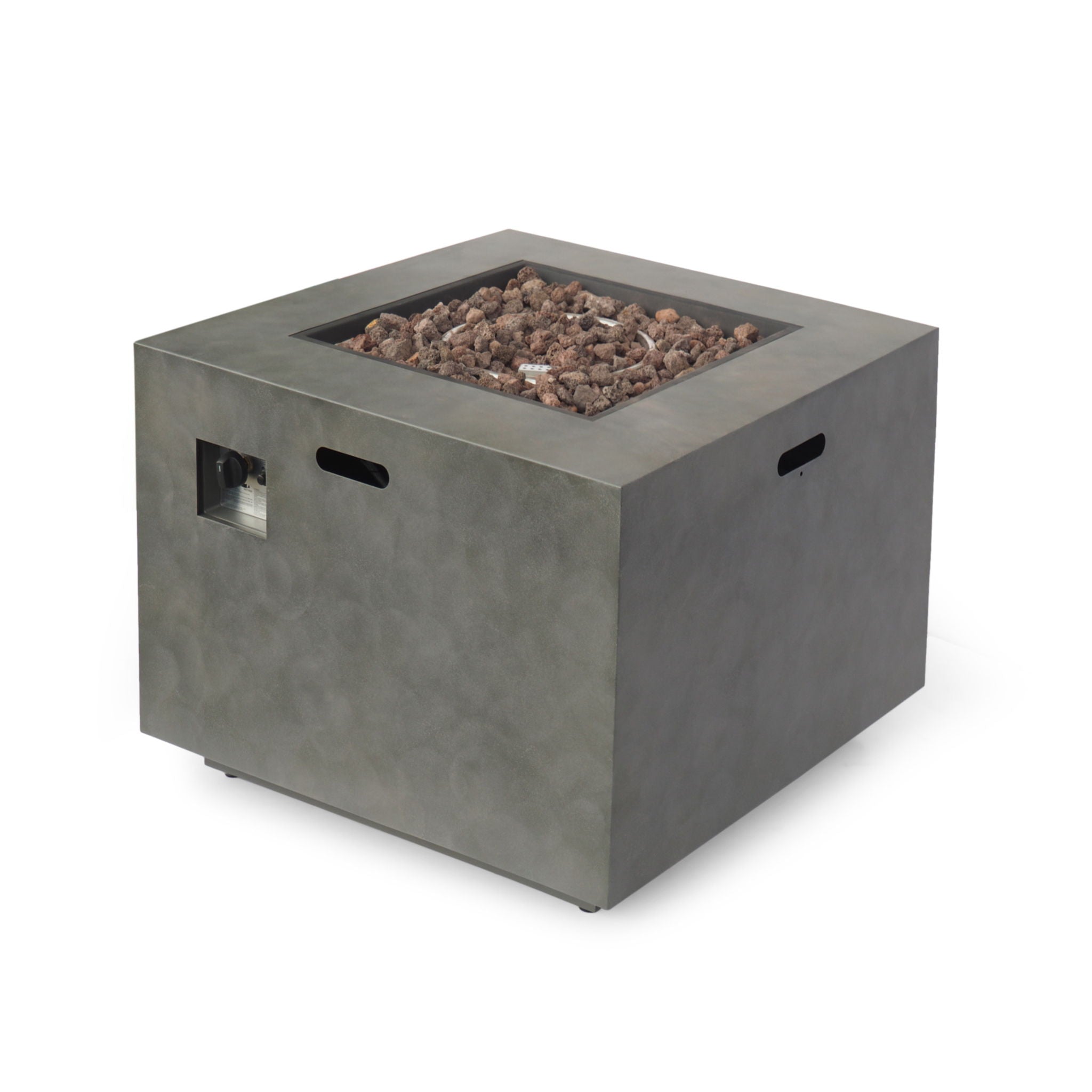 Outdoor Patio Gas Burning Fire Pit Table 50,000 Btu, Square