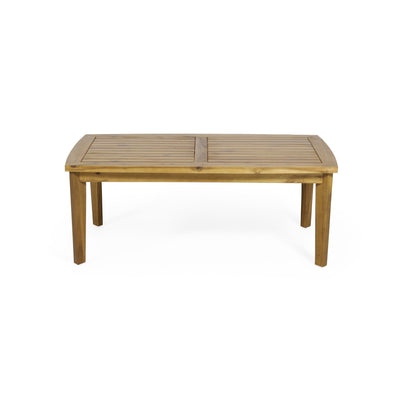 Outdoor Rectangular Coffee Table - Brown