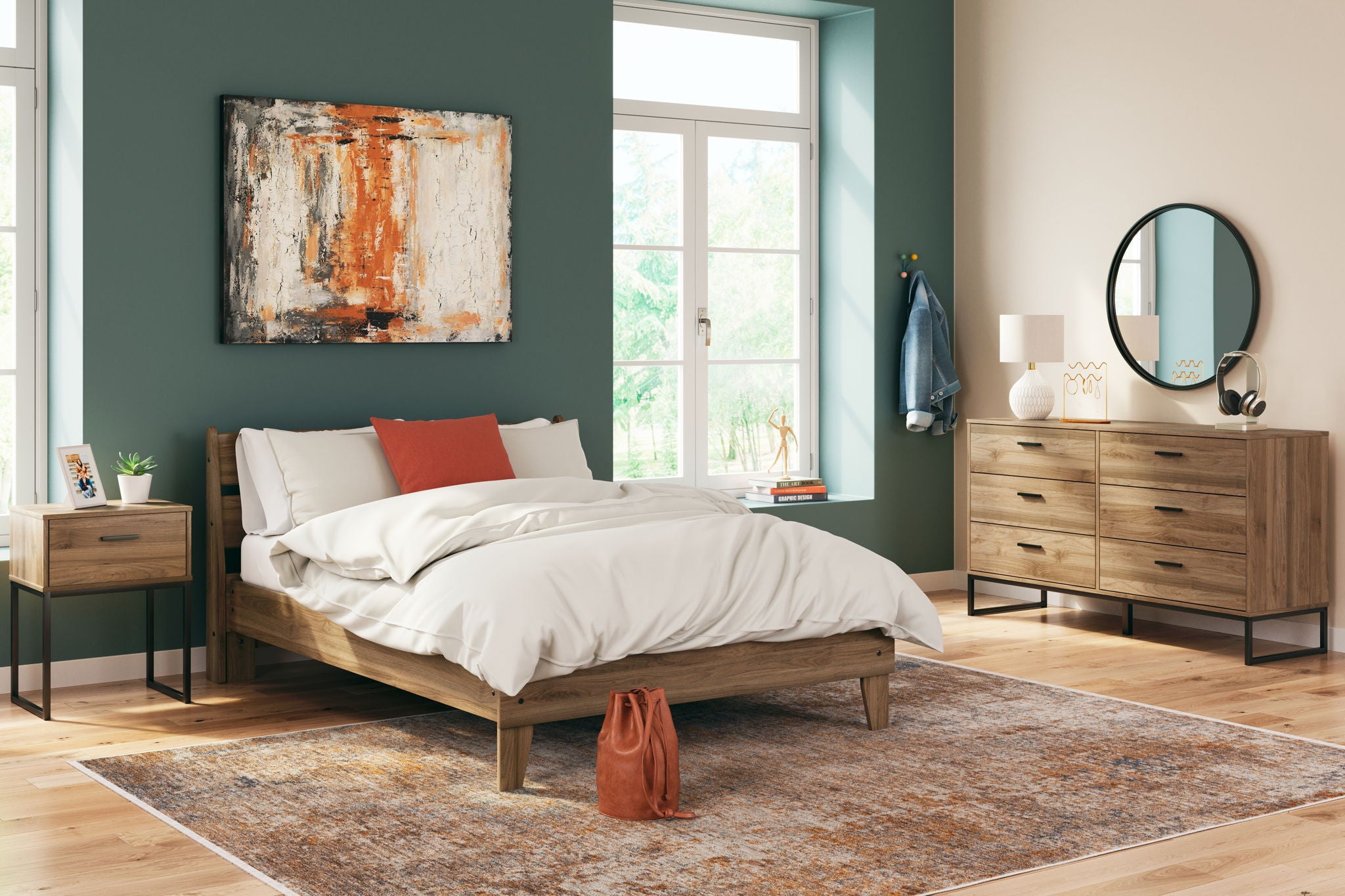 Deanlow - Six Drawer Dresser - Honey