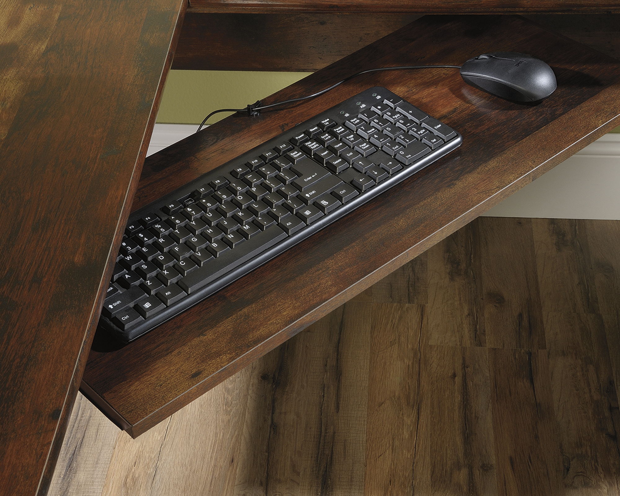 Harbor View Corner Computer Desk Curado Cherry